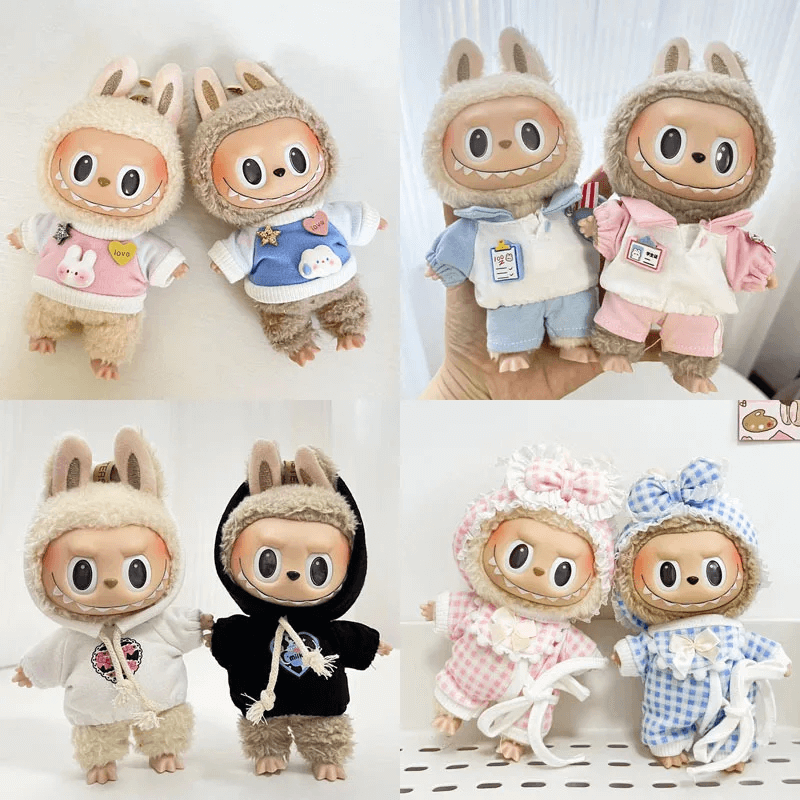 A SHEIN and AliExpress search results page for 15cm doll clothes